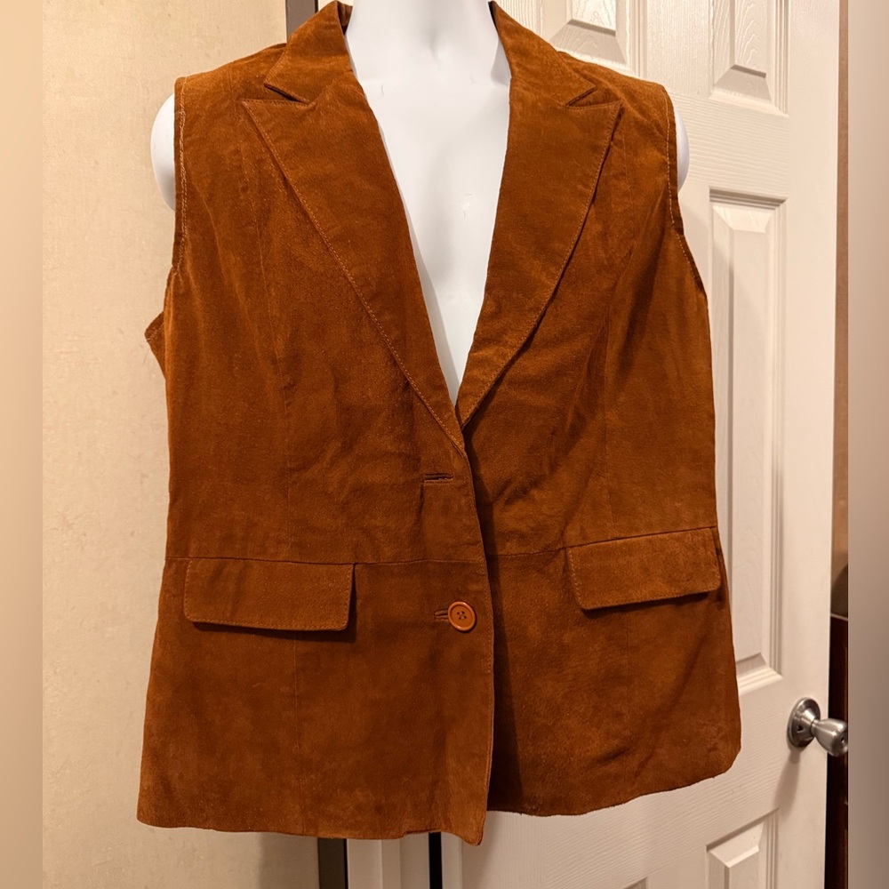 Bagatelle real leather vest (Sz 14) 🤎